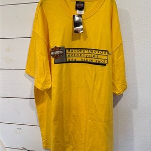 Harley-Davidson Yellow Short Sleeve Logo Tee